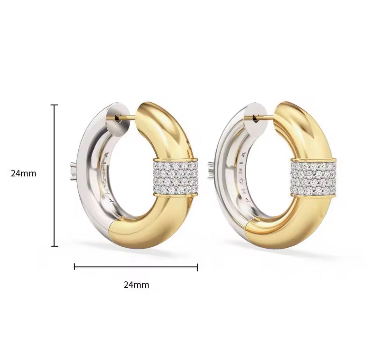 Eclipse Two Tone Hoops