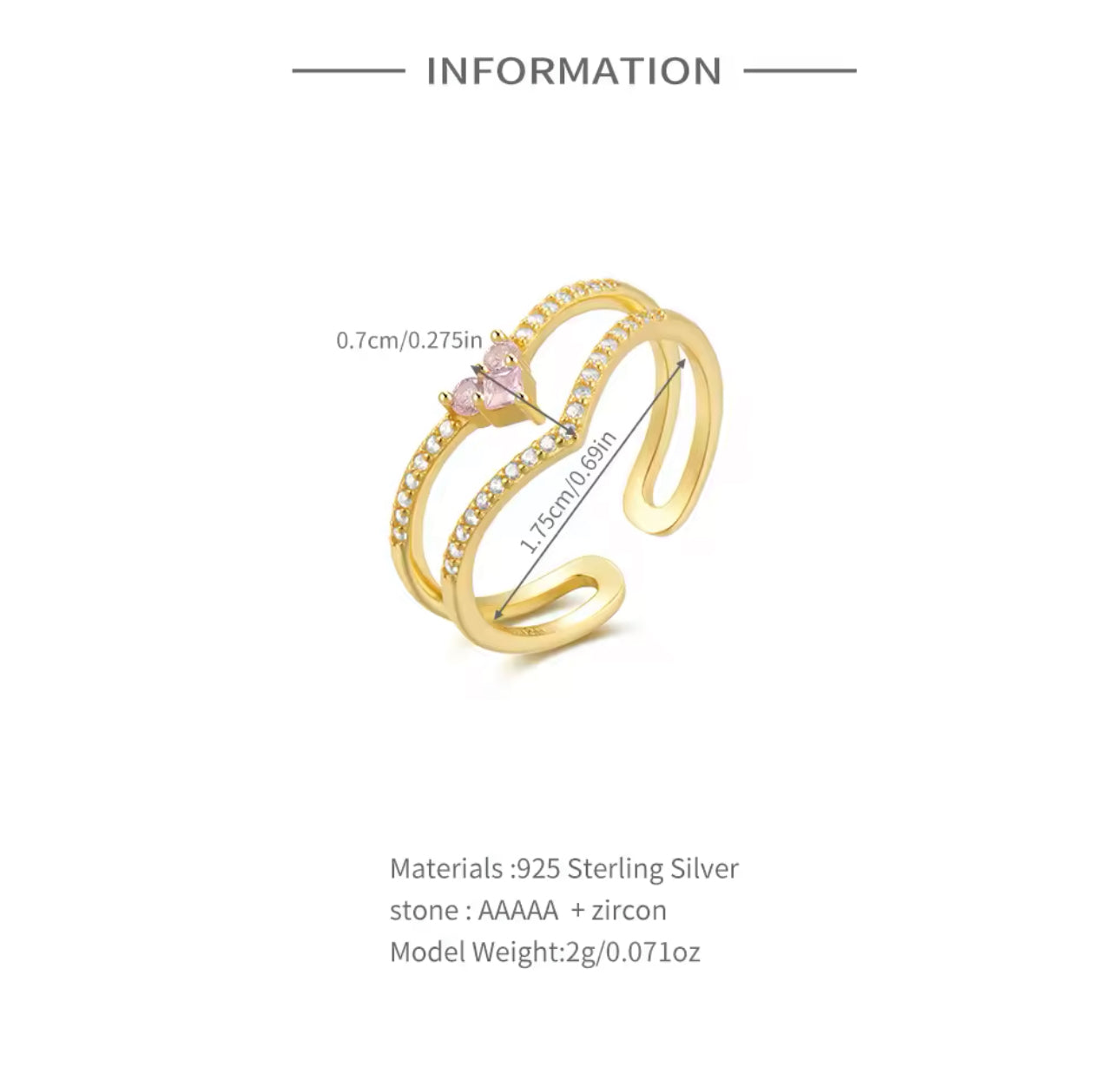 Ariel Amor Ring Ajustable
