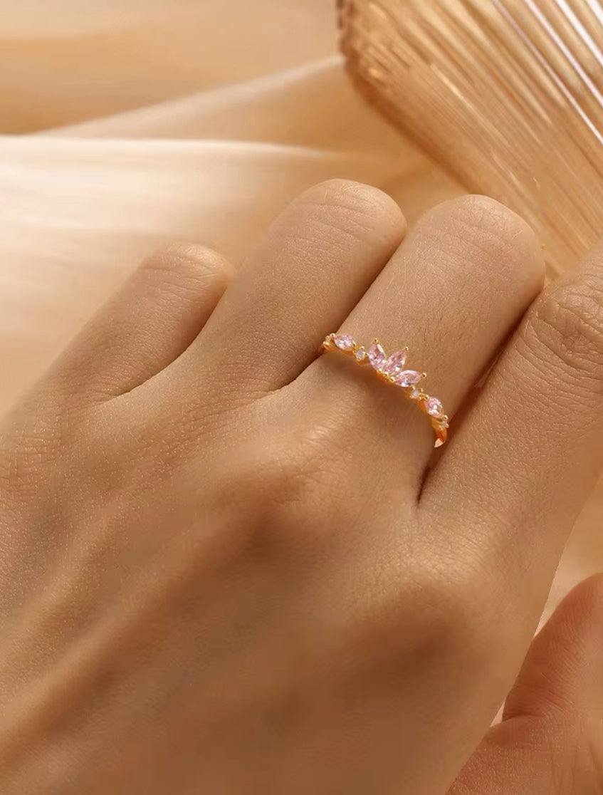 Hannah Pink Stone Ring