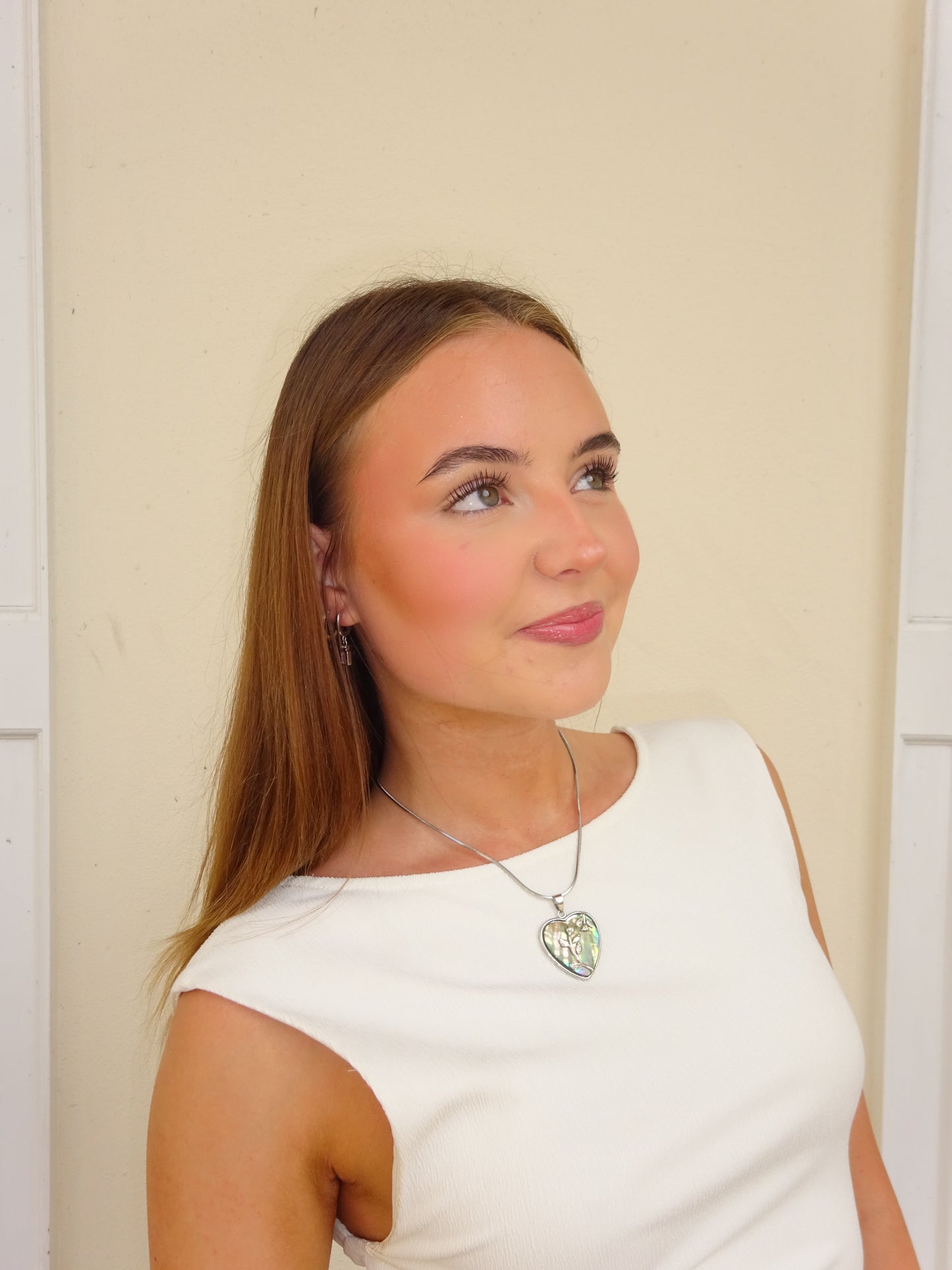 Mermaid Rose Heart Necklace