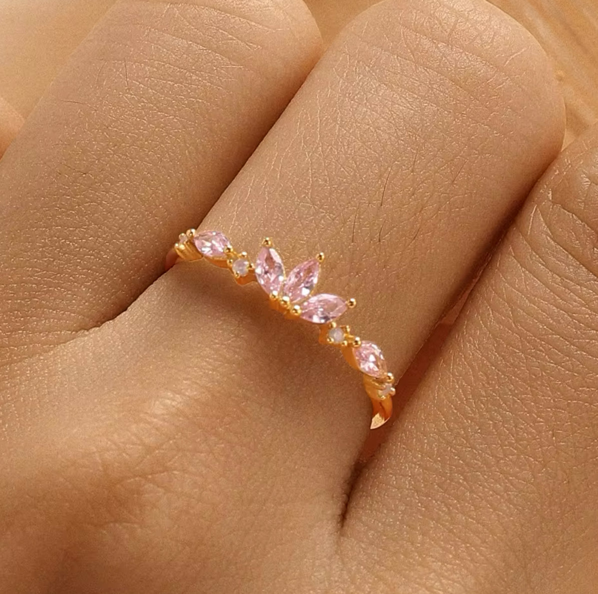 Hannah Pink Stone Ring