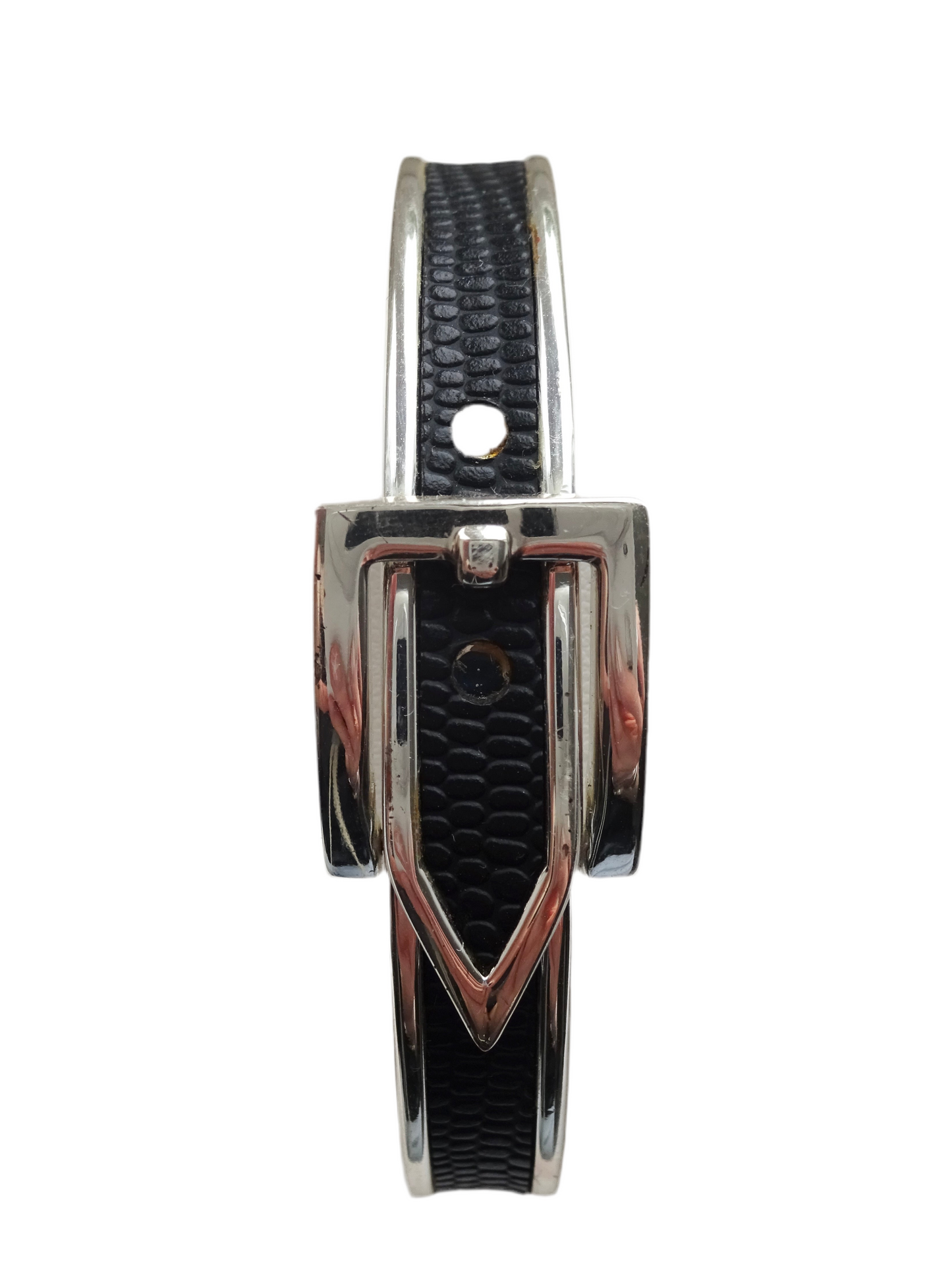 Black and Silver Adjustable Buckle Bracelet