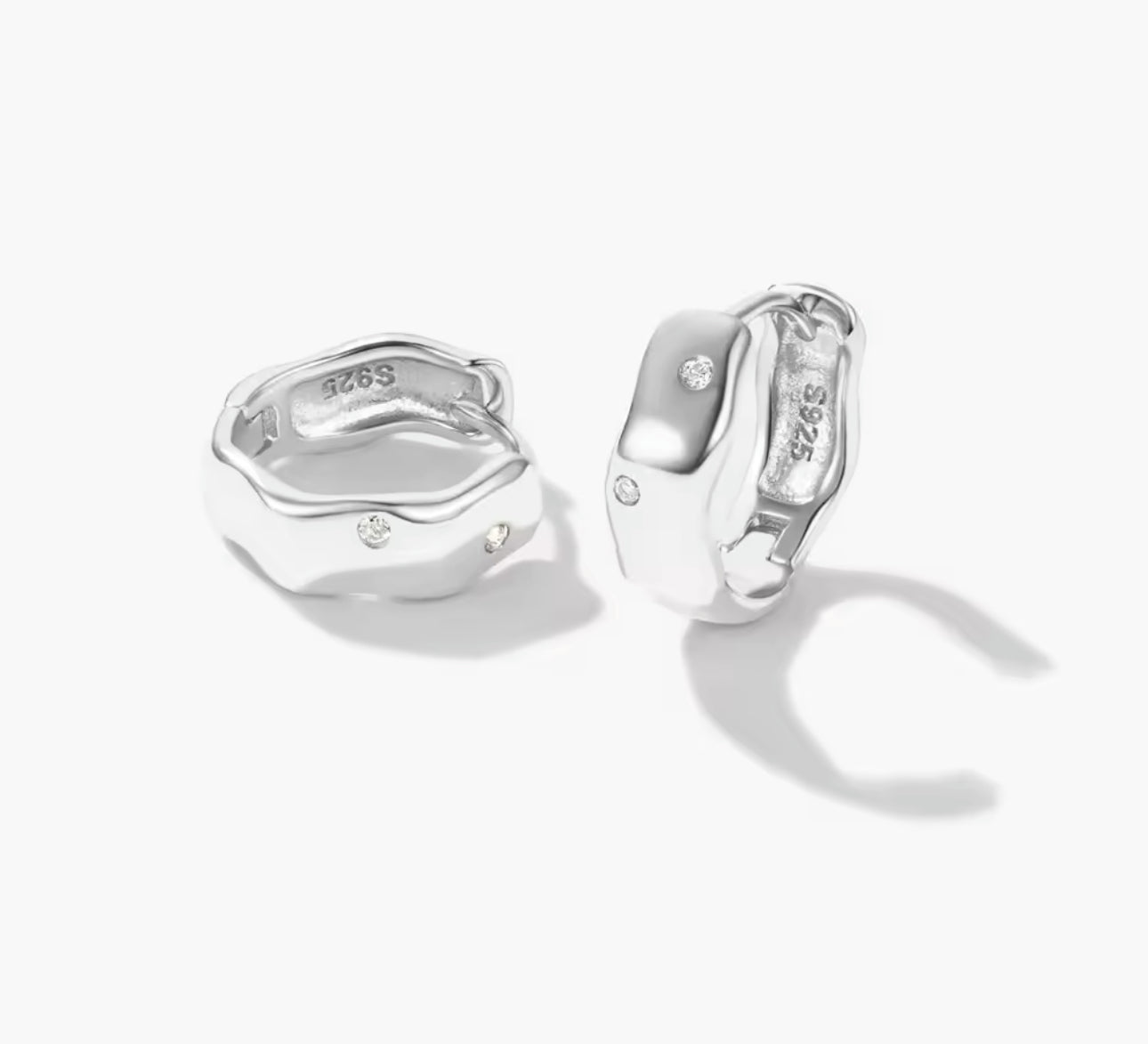 Lima Wave Mini Hoop Earrings