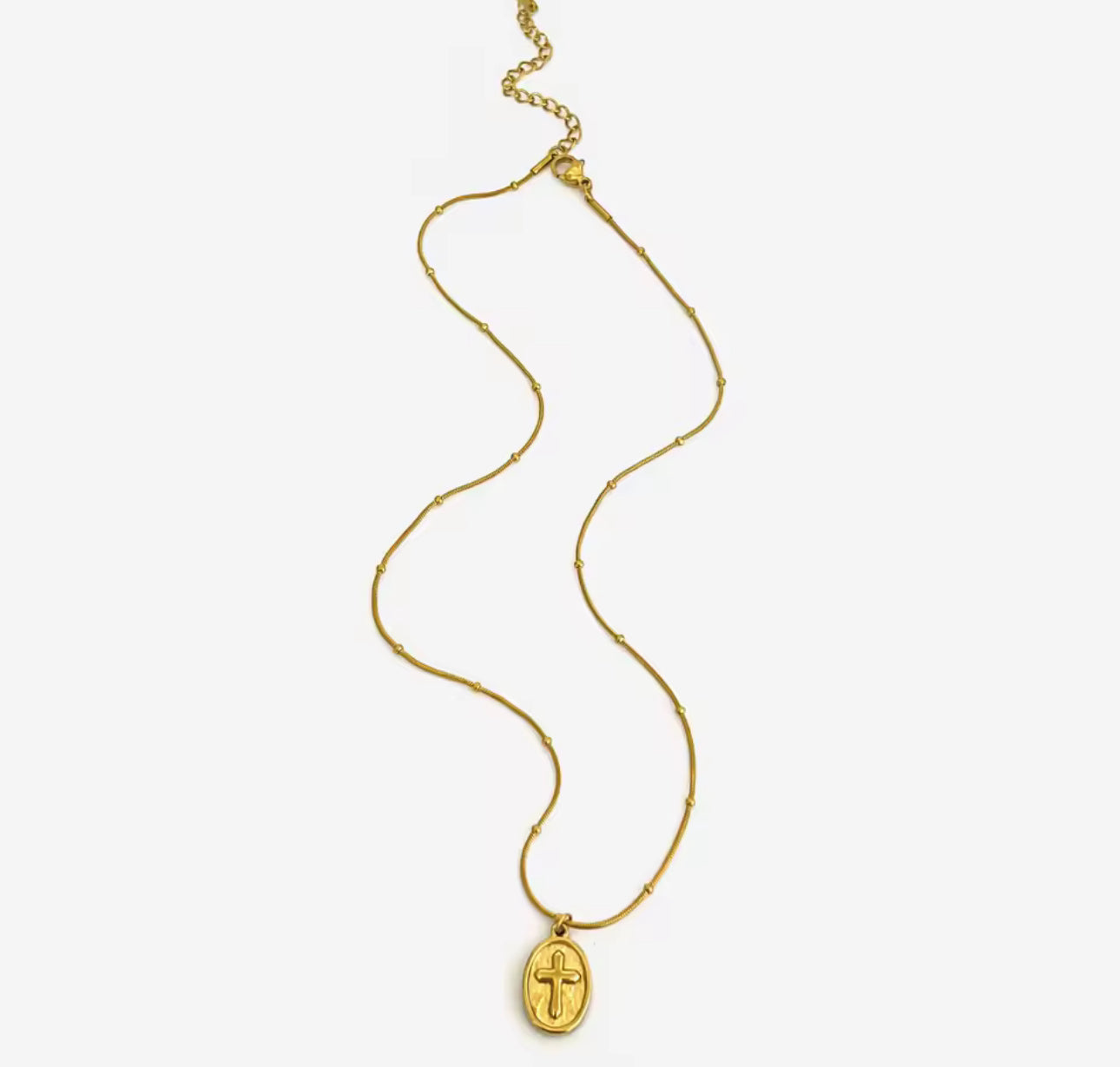 Coin Cross Pendant Necklace