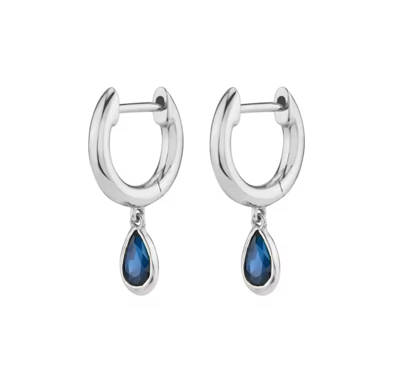 Blue Sunset Drop Mini Hoop Earrings