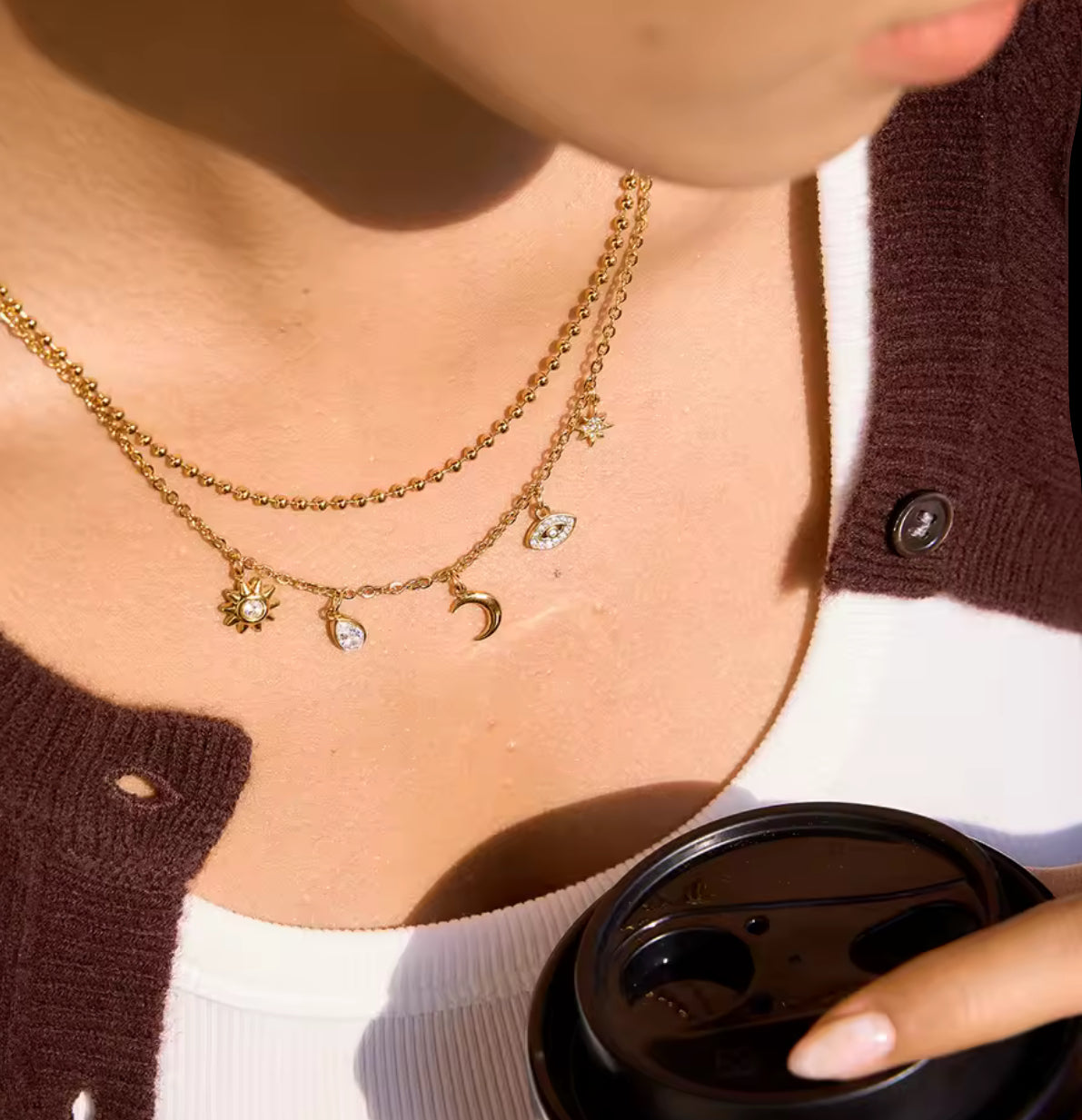 Kleo Double Chain Gold Necklace