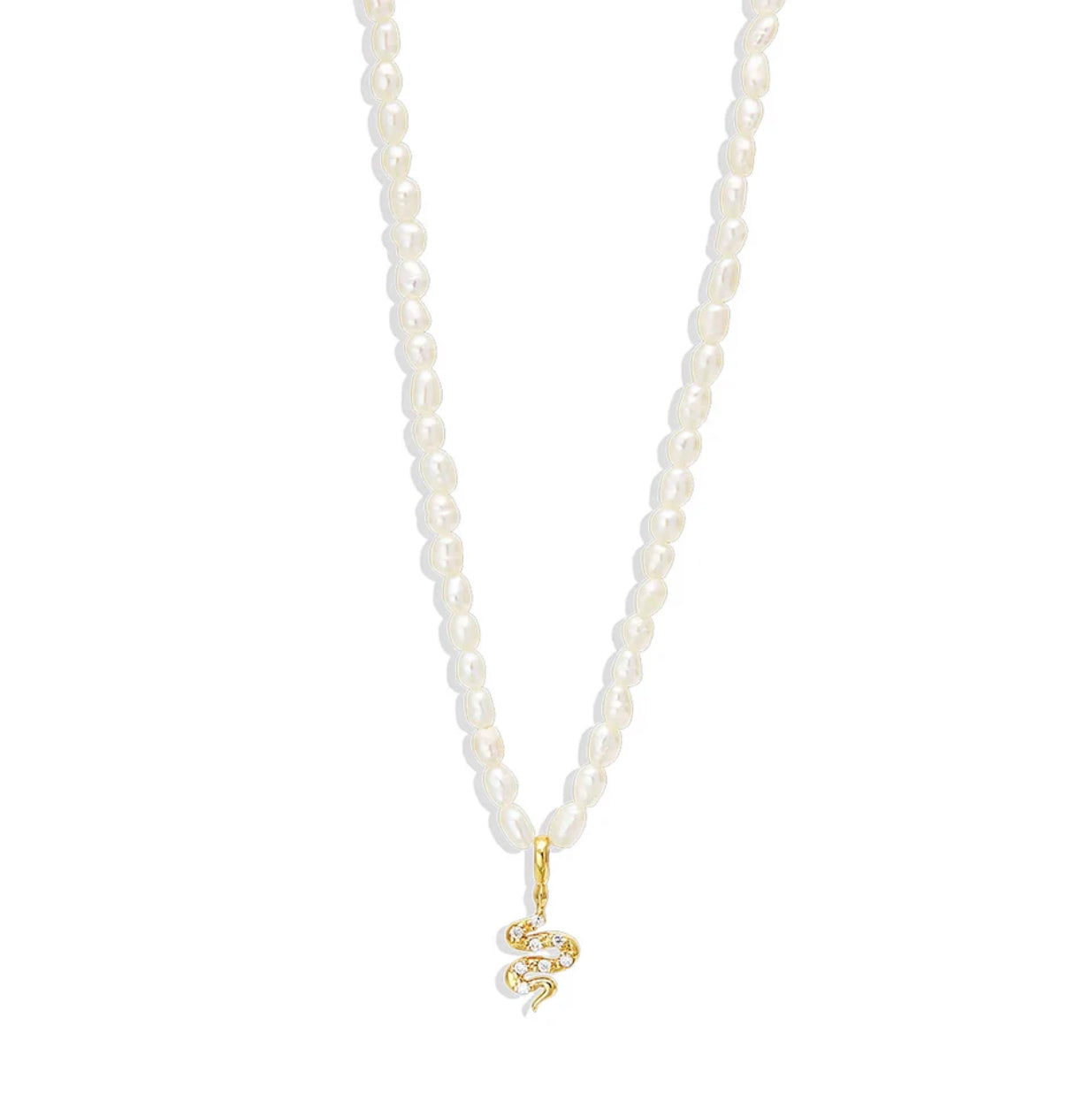 The Hollie Pearl Choker - Snake Pendant