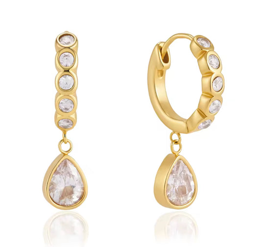 Star Diamond Mini Hoop Earrings