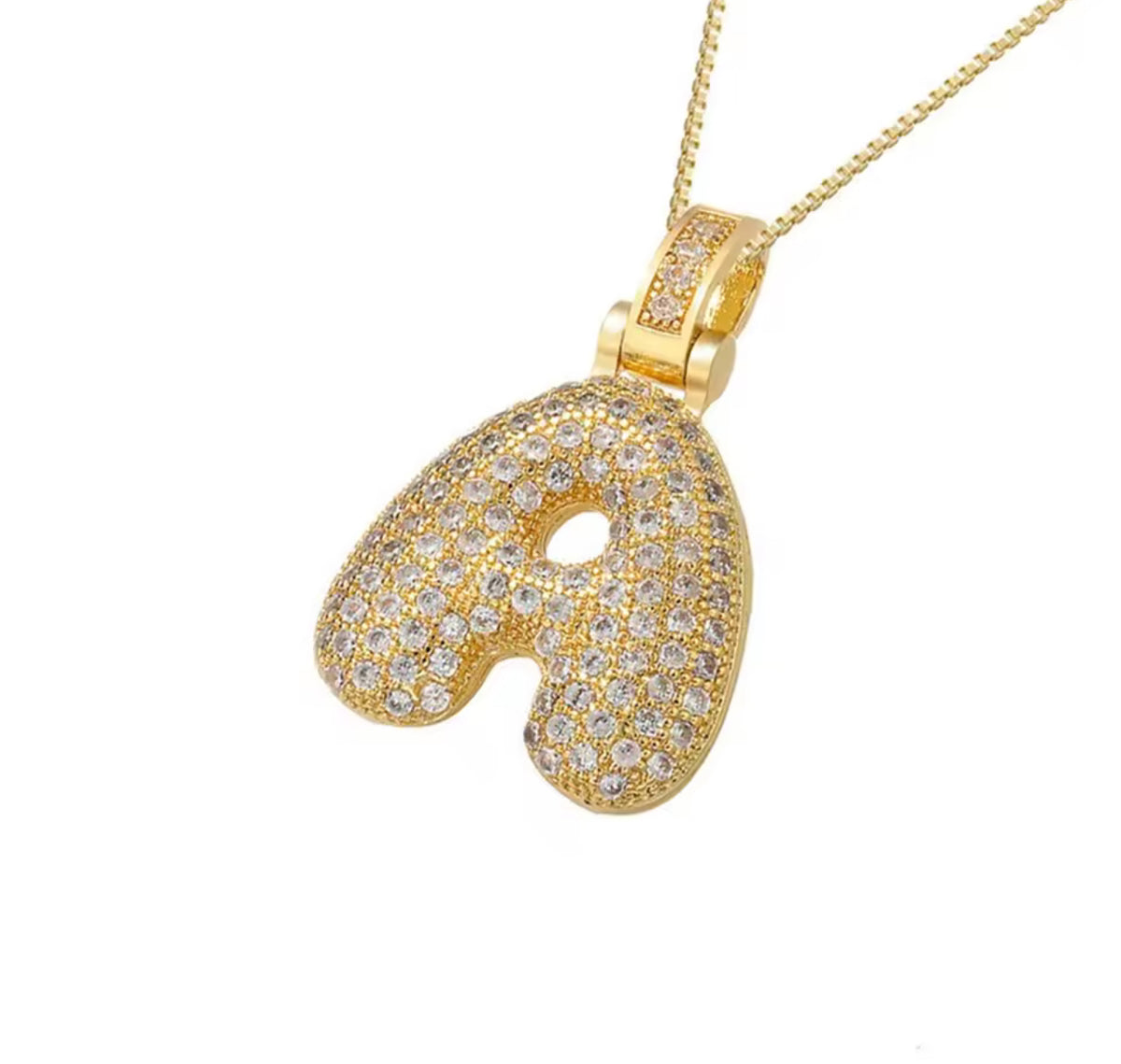 Classic Statement Bubble Initial Necklace