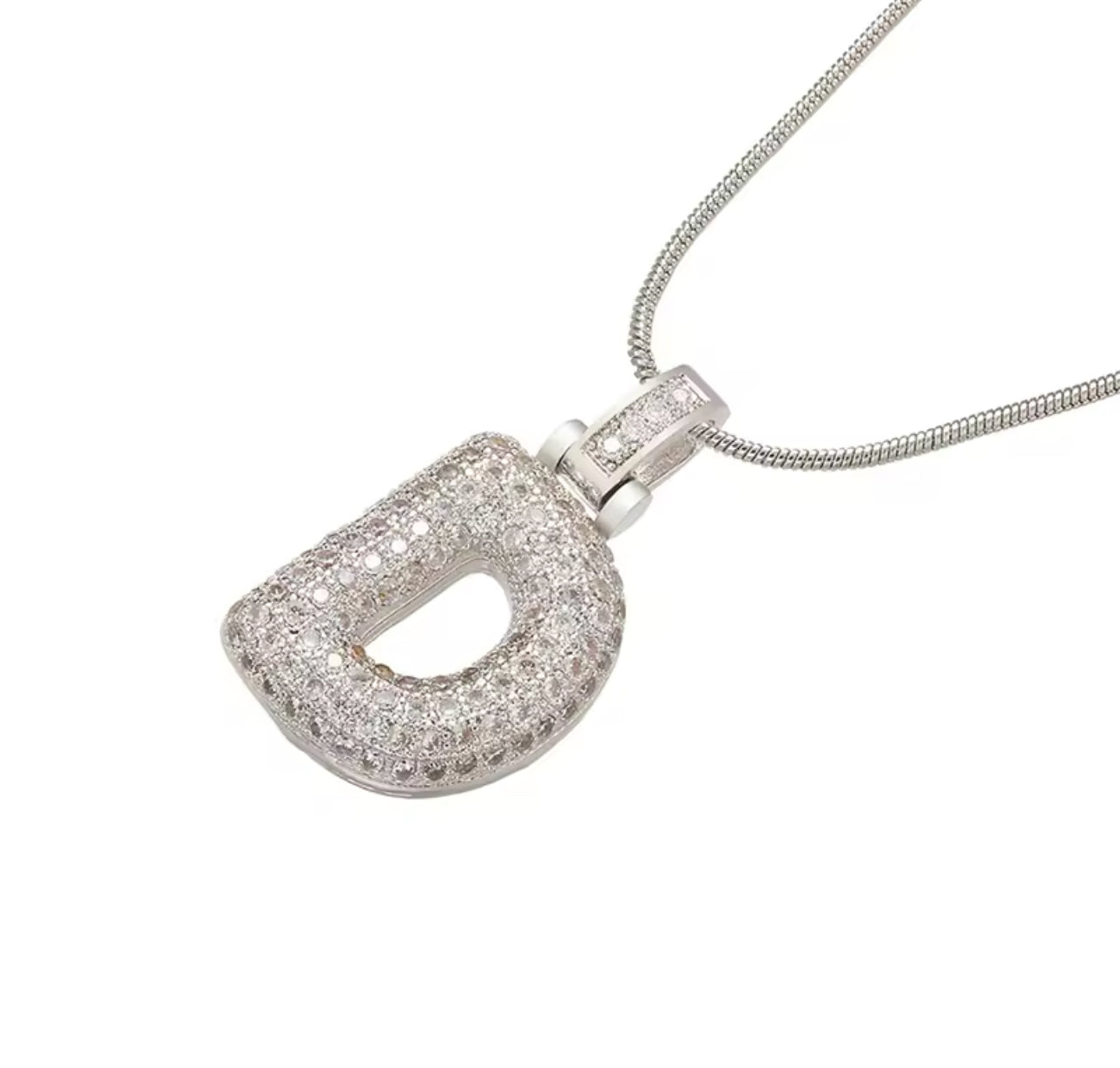 Bubble Initial Necklace