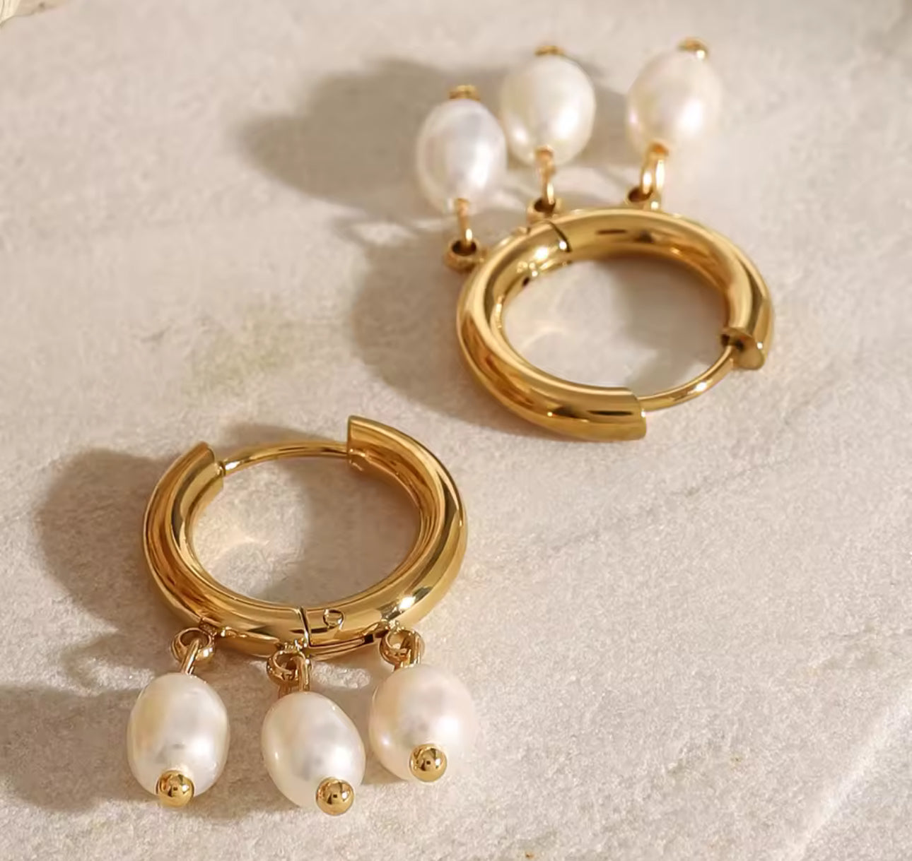 Sofia Pearl Mini Hoops