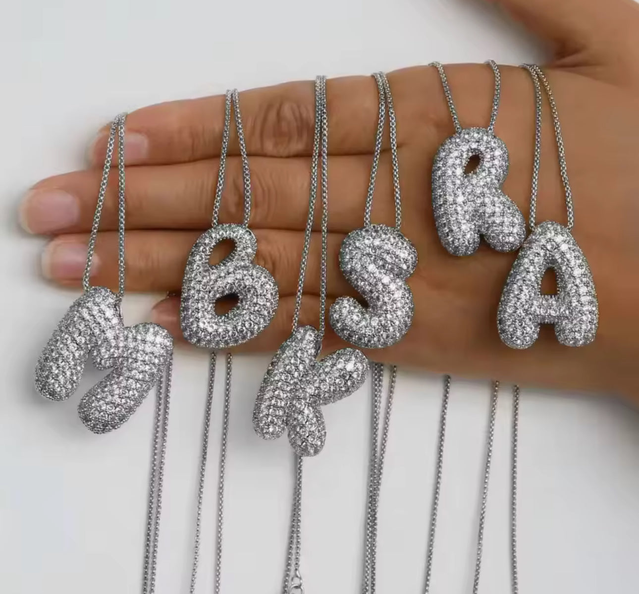 Statement Bubble Initial Necklace