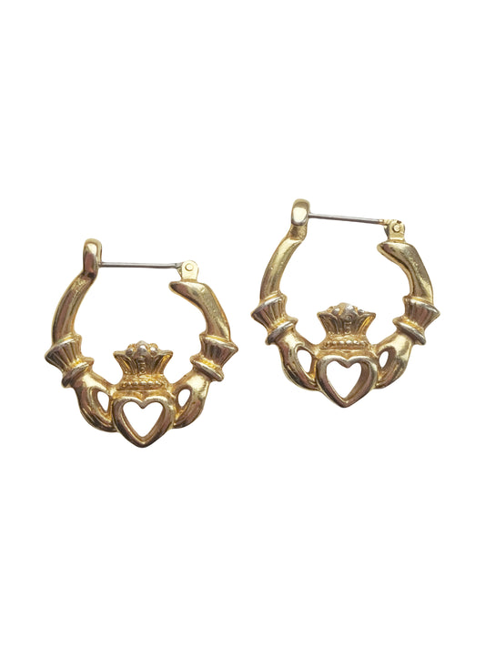 Gold Fashion Irish Design Earring Hoops
