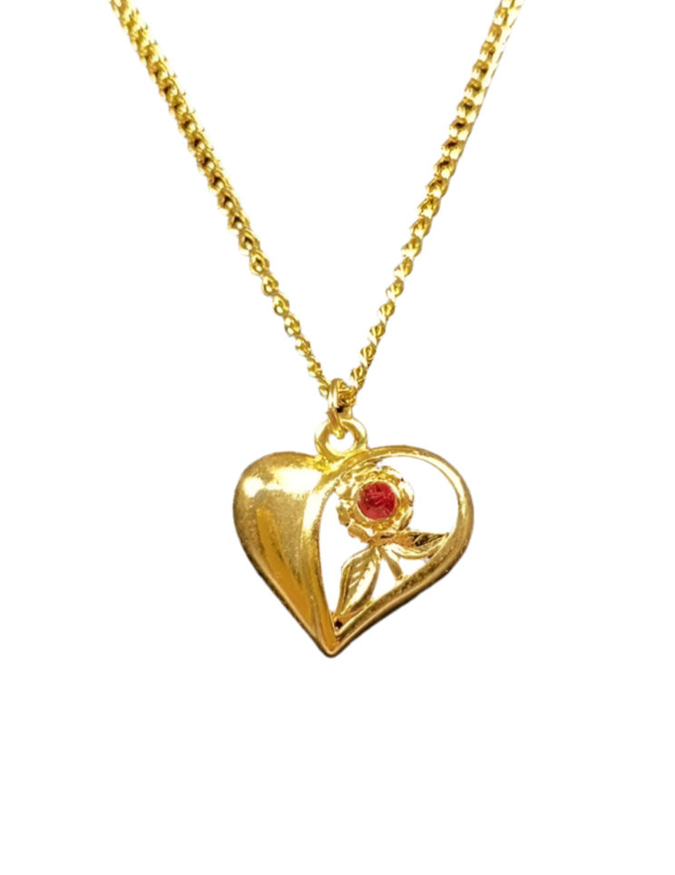 Vintage Gold Sterling Silver Plated Lover Necklace