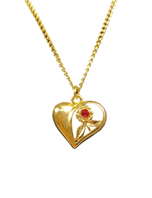 Vintage Gold Sterling Silver Plated Lover Necklace