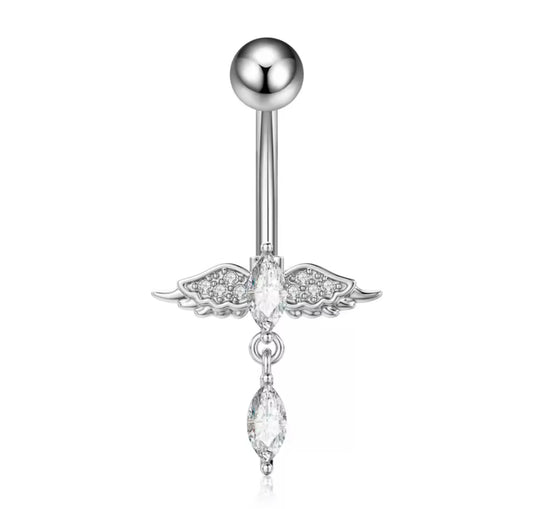 Angela Belly Ring - Silver