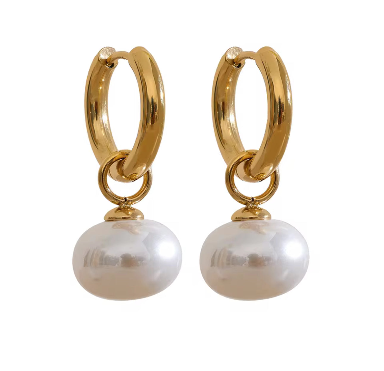 Mother Ocean Mini Hoops - Gold