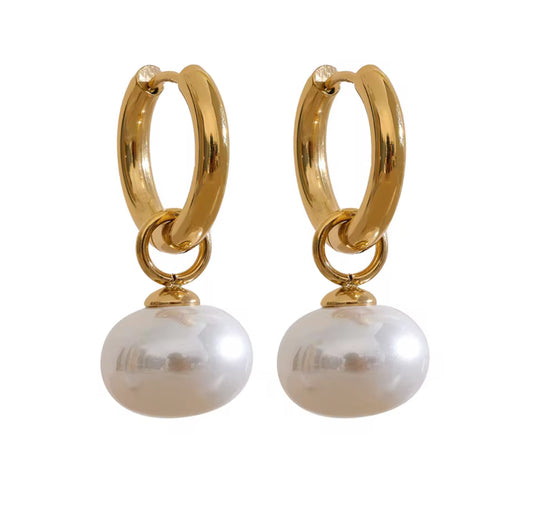 Mother Ocean Mini Hoops - Gold