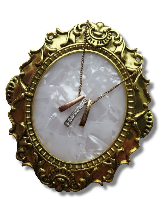 Vintage 3 Drop Pendant Necklace