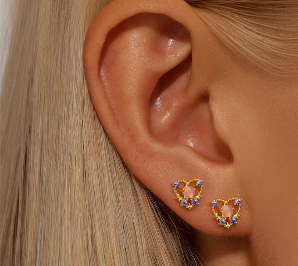 The Gigi Heart Stud Earrings