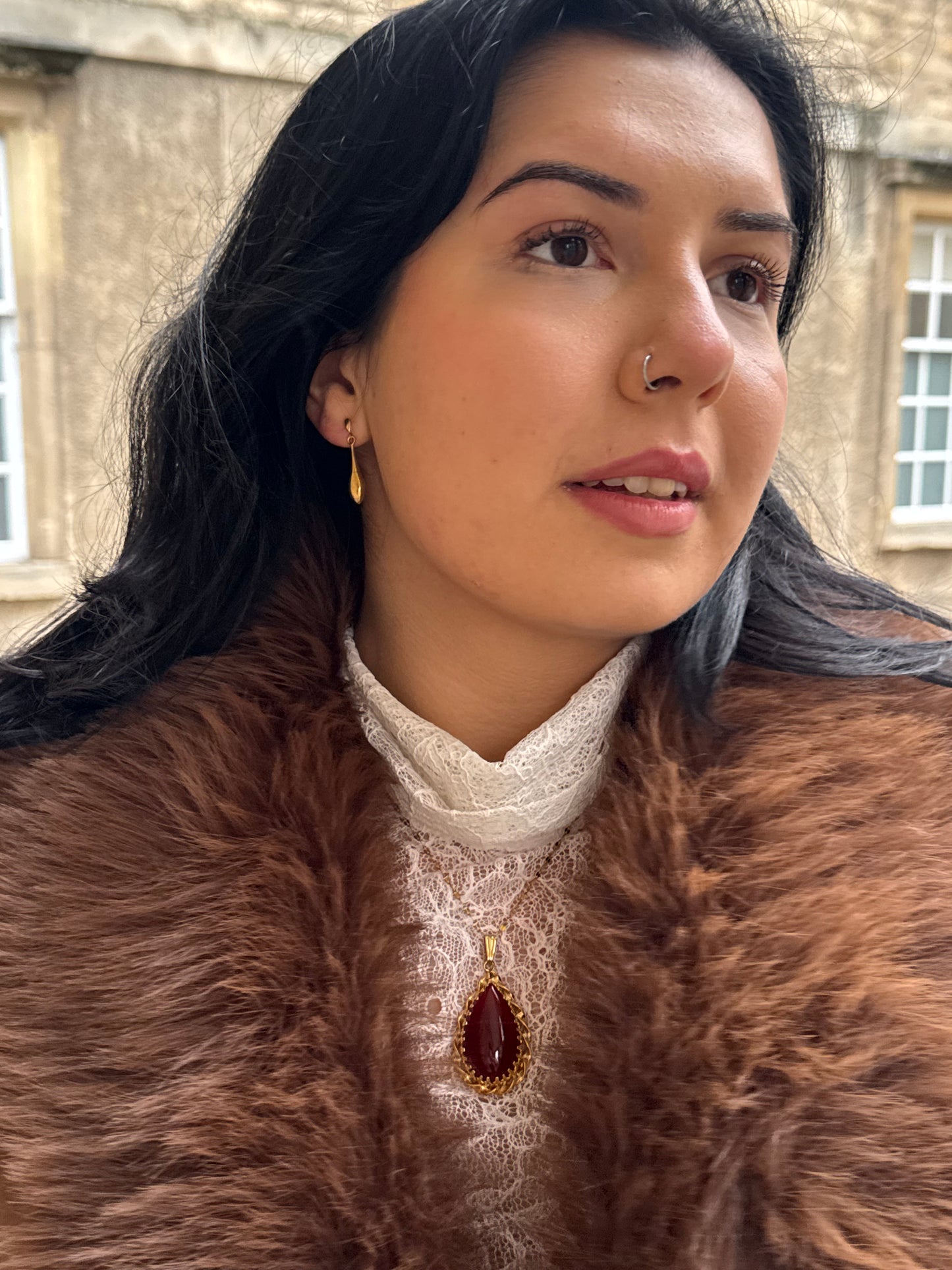 Gold Antique Drop Earrings
