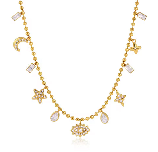 Star Rise Charm Necklace