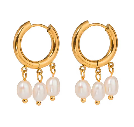 Sofia Pearl Mini Hoops