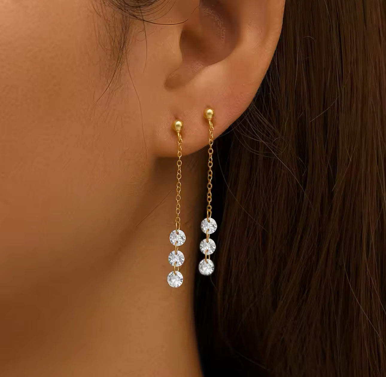 Zoei diamente drop earrings