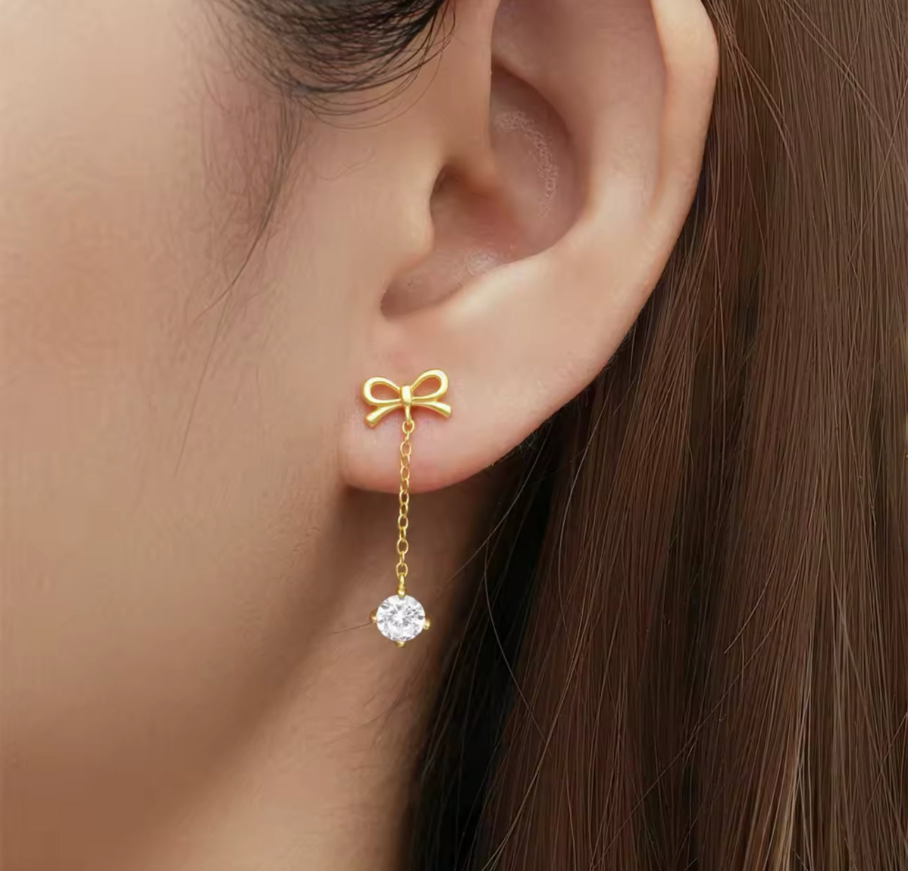 Nessa Bow Drop Earrings