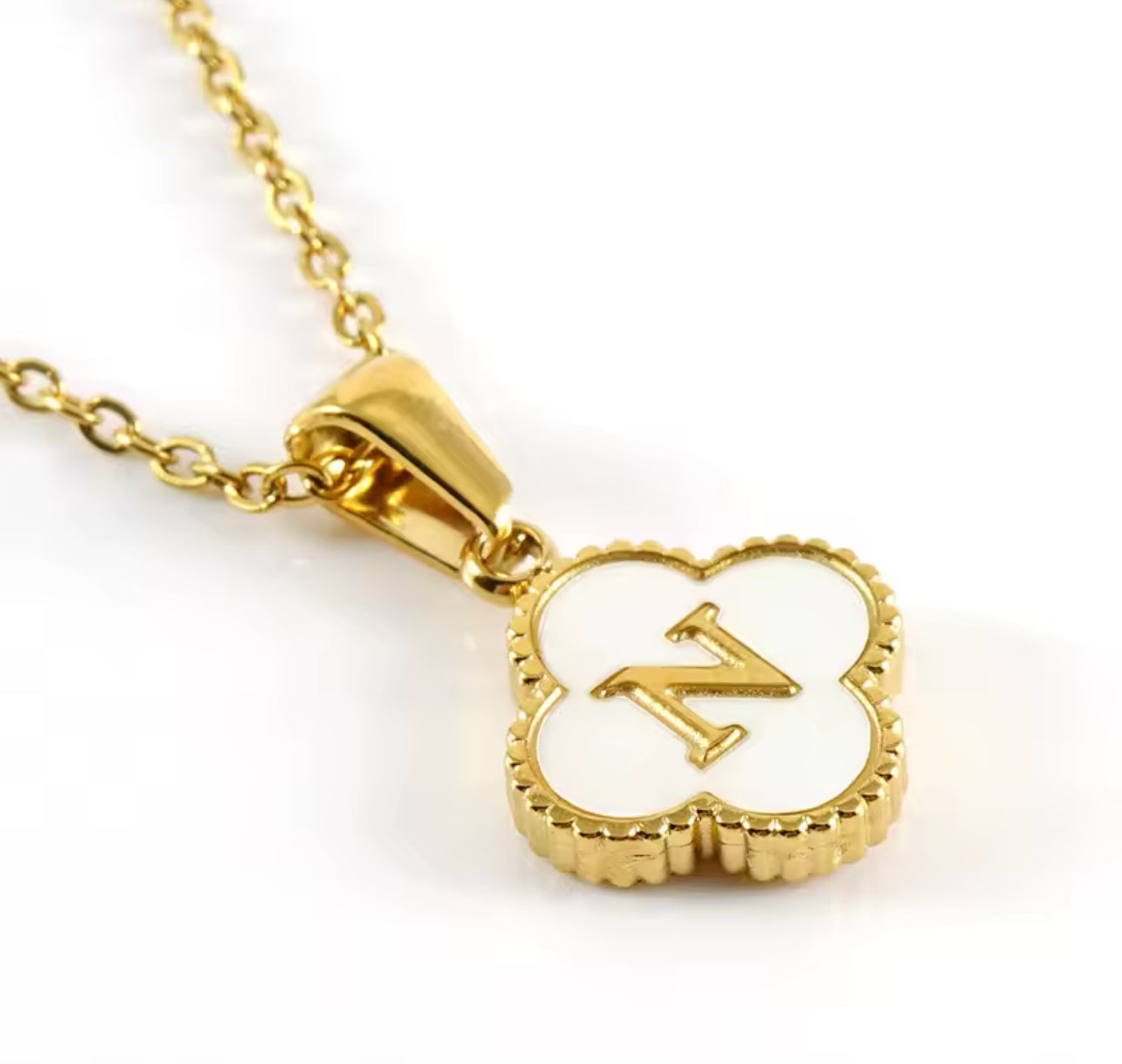 Initial Clover Necklace