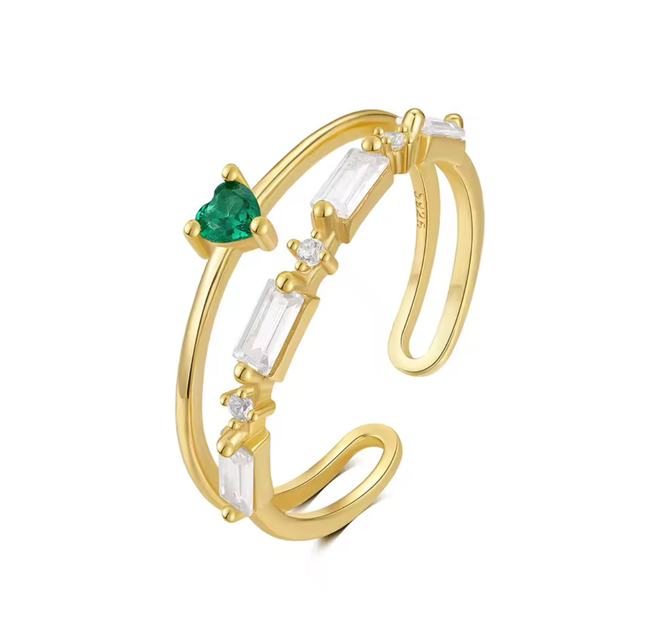 Queenie Green Stone Ring