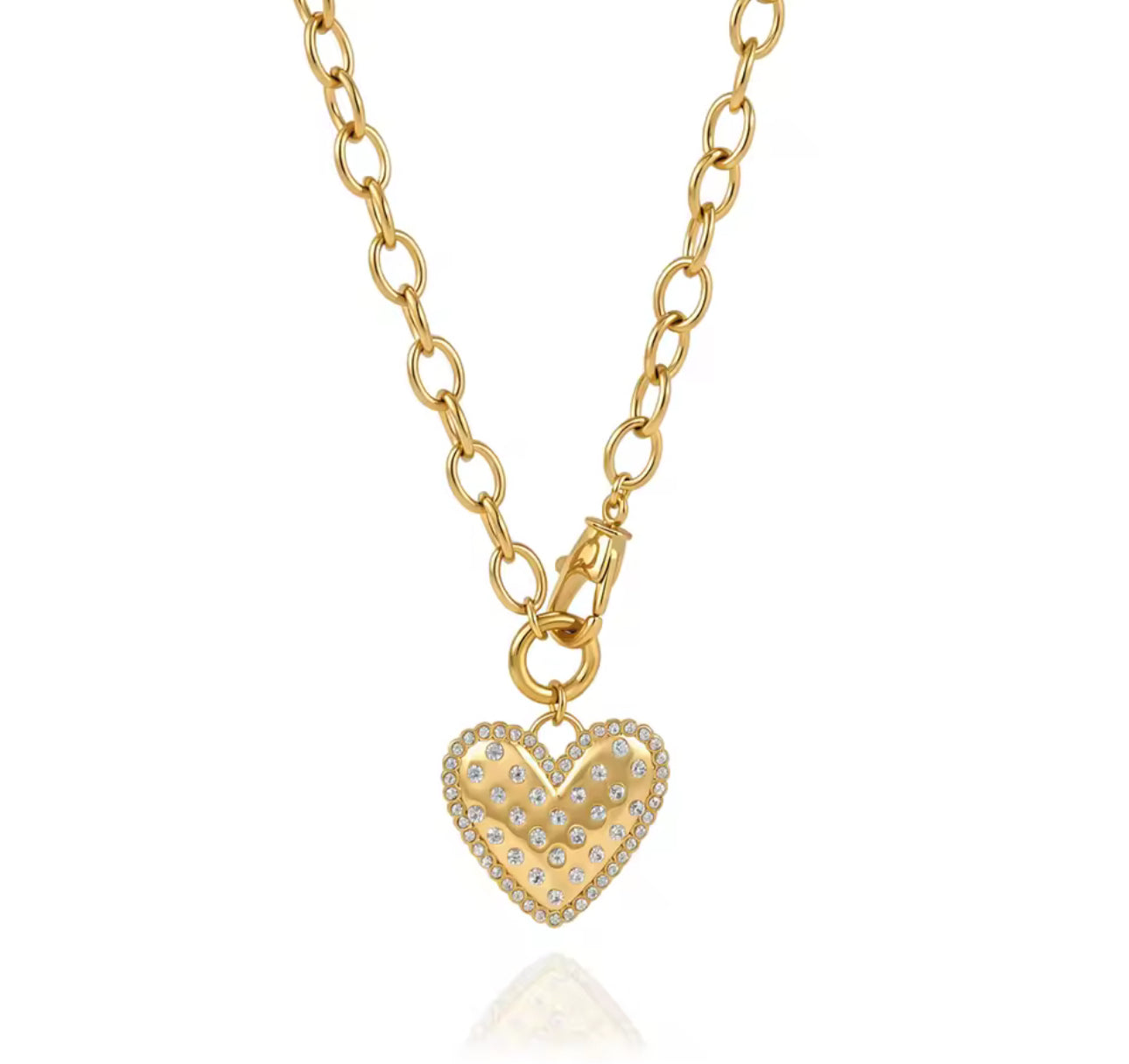 Diamanté Heart Necklace