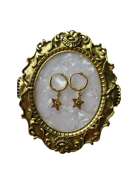 Gold Star Huggie Earrings