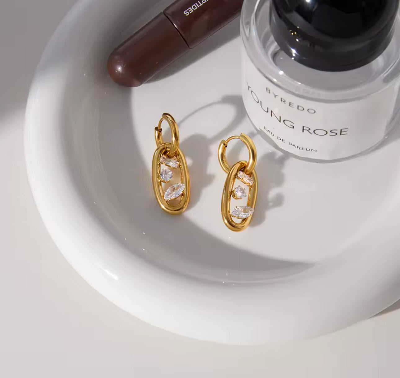 Orbit Crystal Hoops