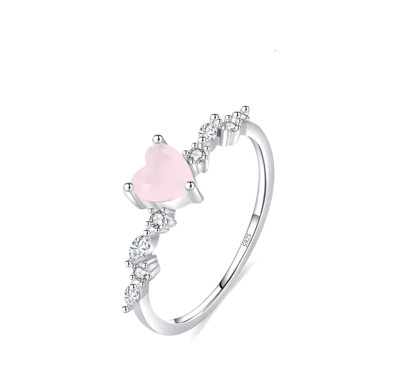 Darla Pink Heart Ring