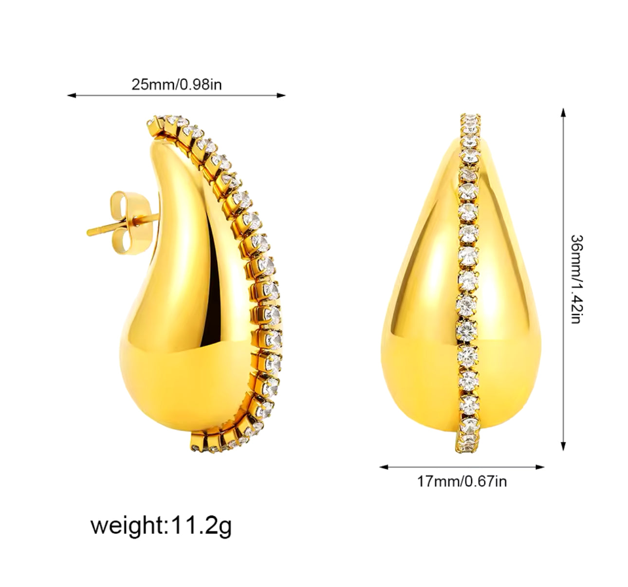 Beverly Teardrop Statement Earrings