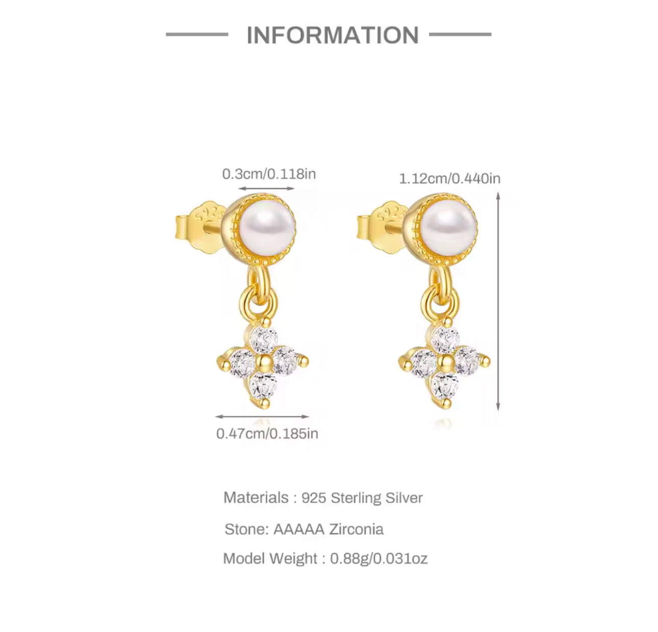Vino Blanco Pearl Earrings