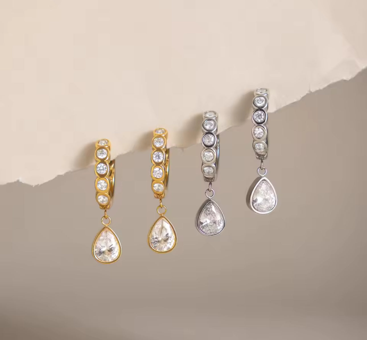 Star Diamond Mini Hoop Earrings