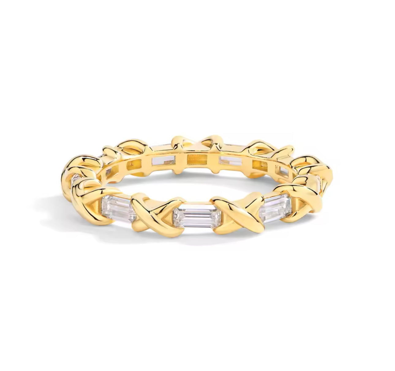 The Gemma X Ring - 18k Gold Plated