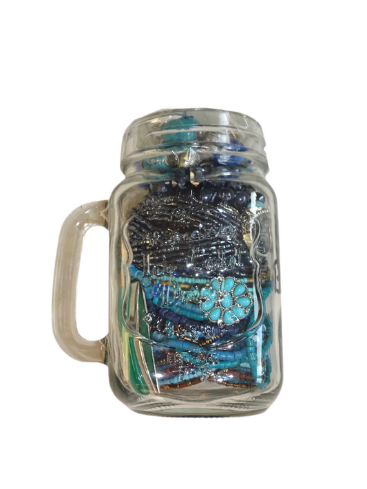 Blue Boho Mystery Jewellery Jar