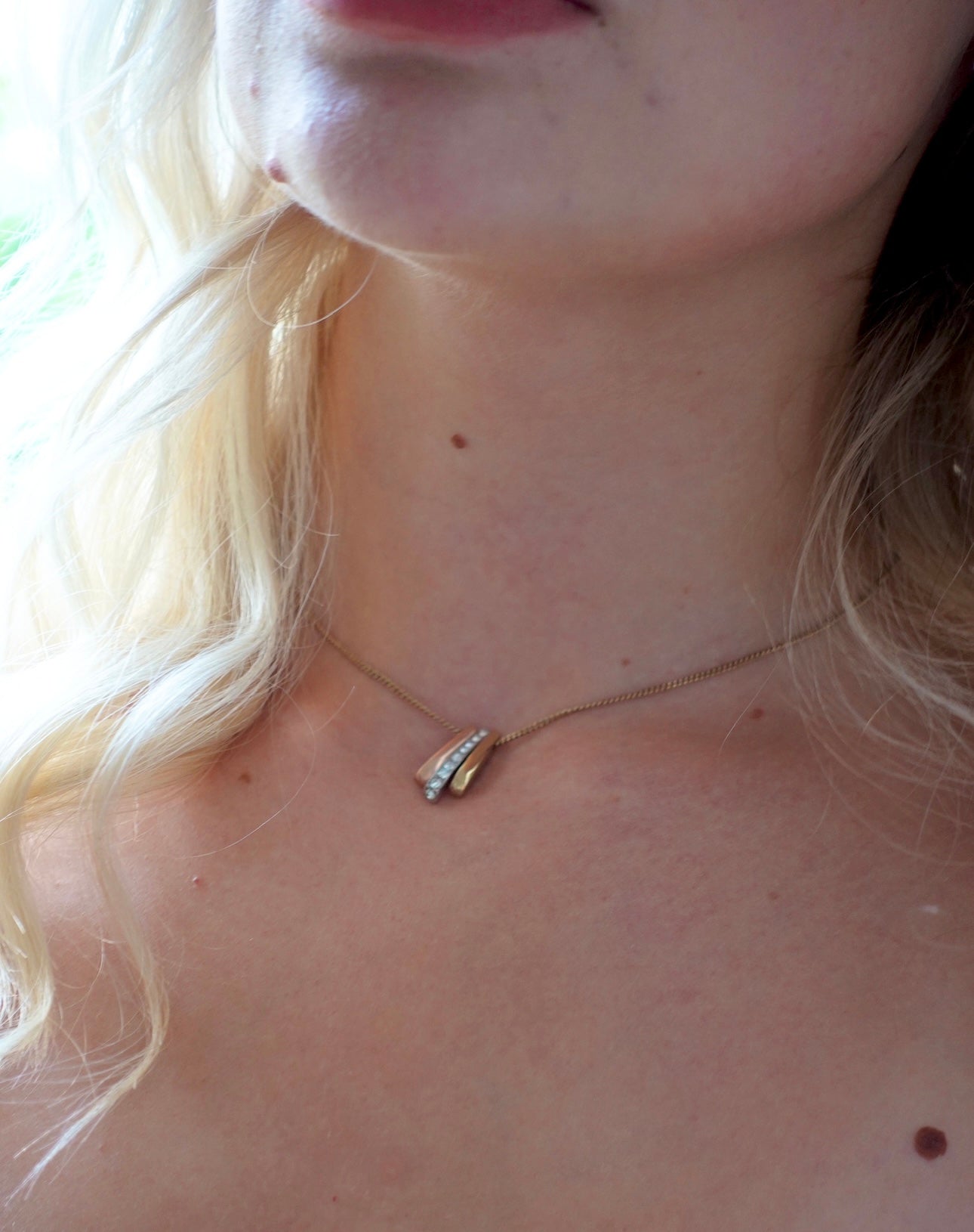Vintage 3 Drop Pendant Necklace