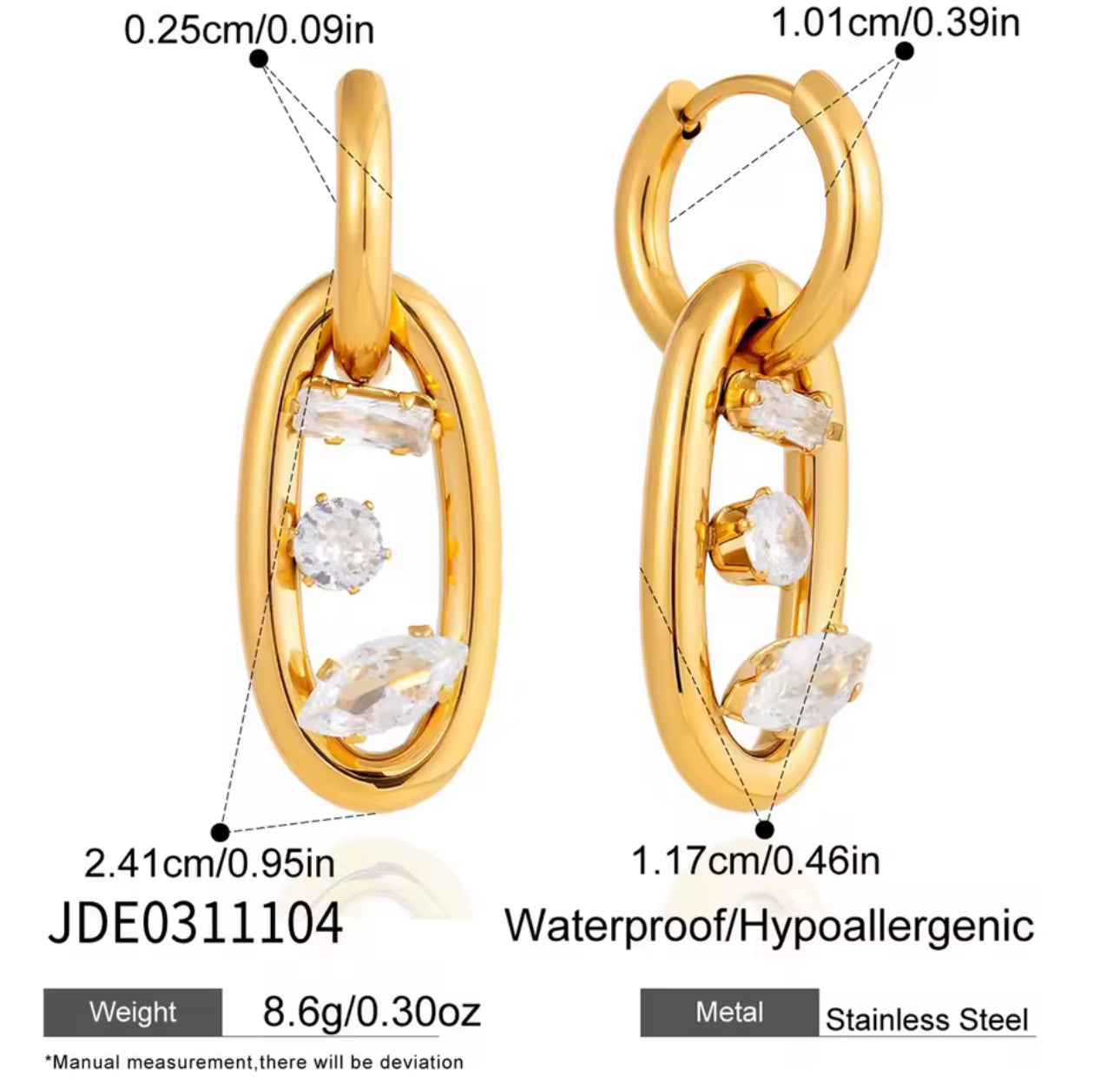 Orbit Crystal Hoops