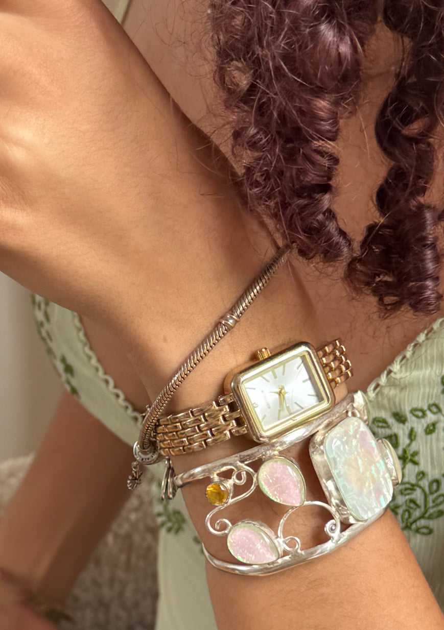 Sterling Silver Garden of Eden Bangle Bracelet