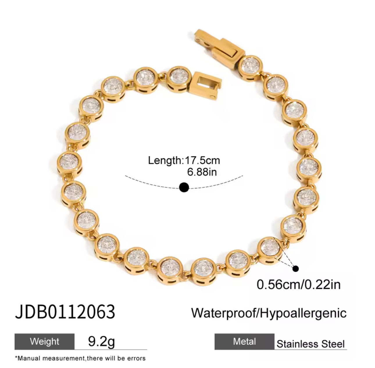 Golden Tennis Bracelet