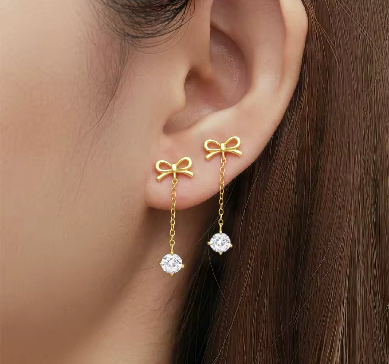 Nessa Bow Drop Earrings