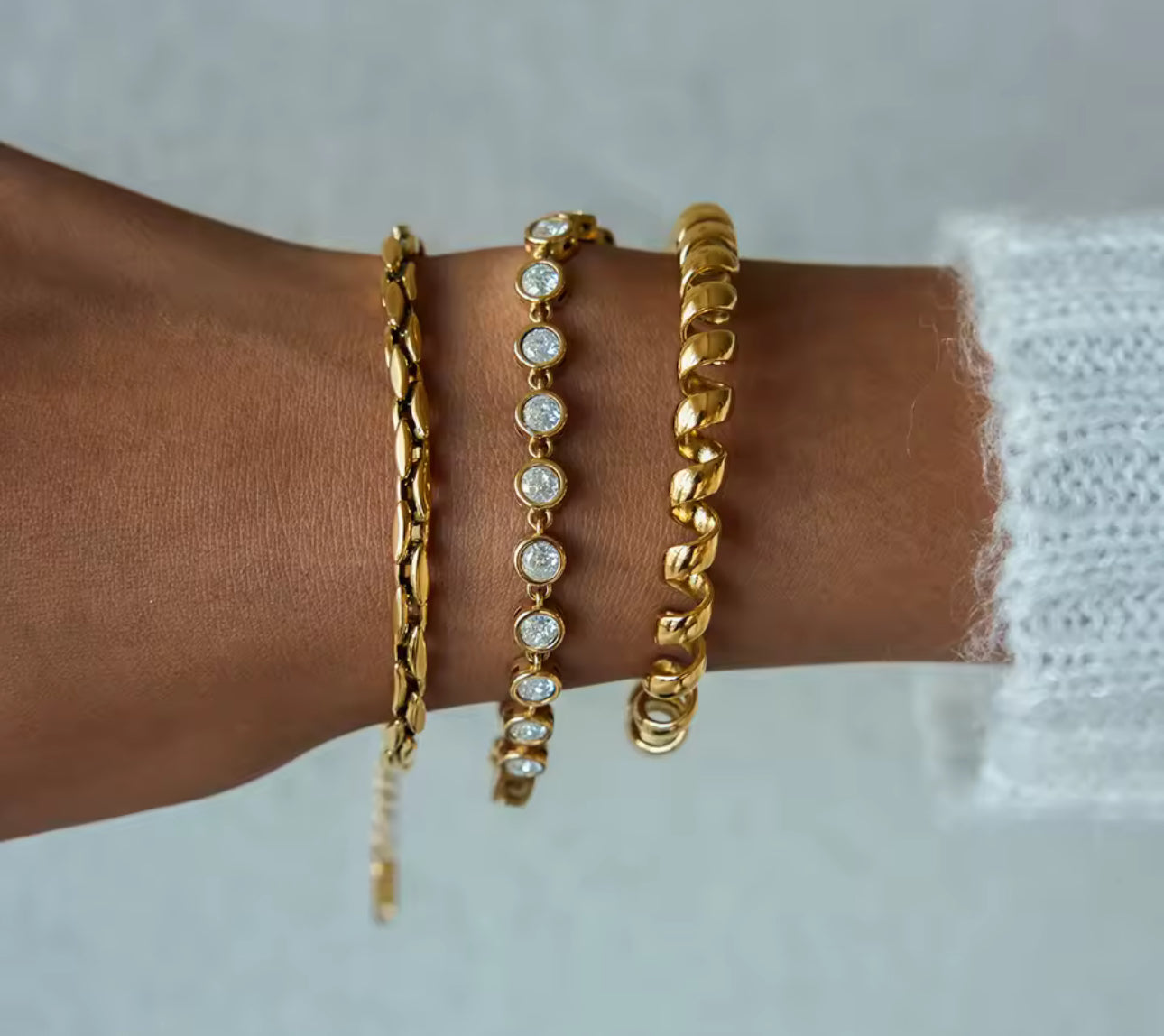 Golden Tennis Bracelet
