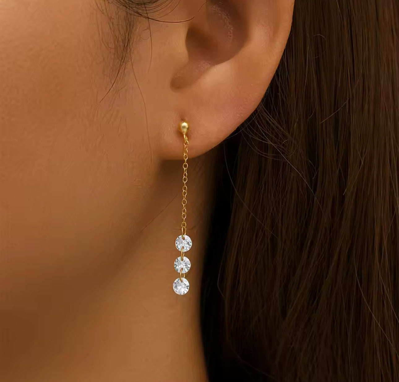 Zoei diamente drop earrings