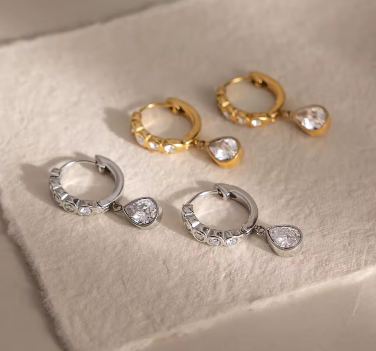 Star Diamond Mini Hoop Earrings