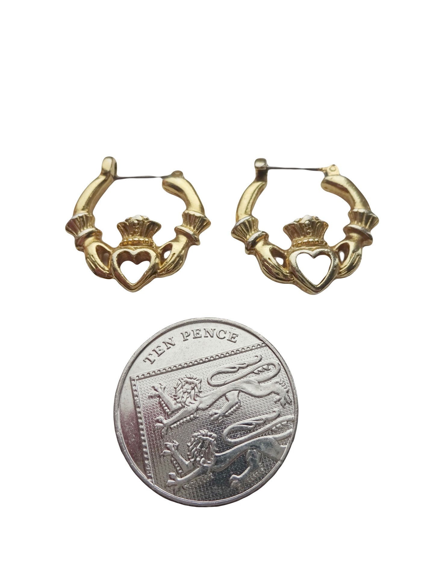 Gold Fashion Irish Design Earring Hoops