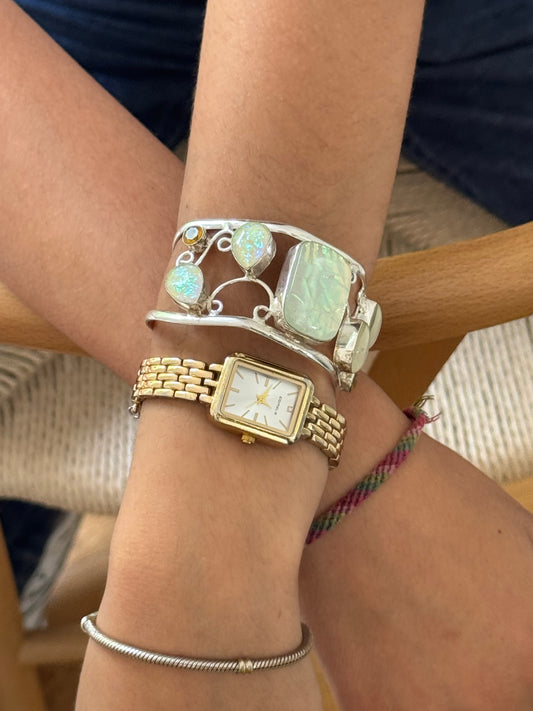 Sterling Silver Garden of Eden Bangle Bracelet